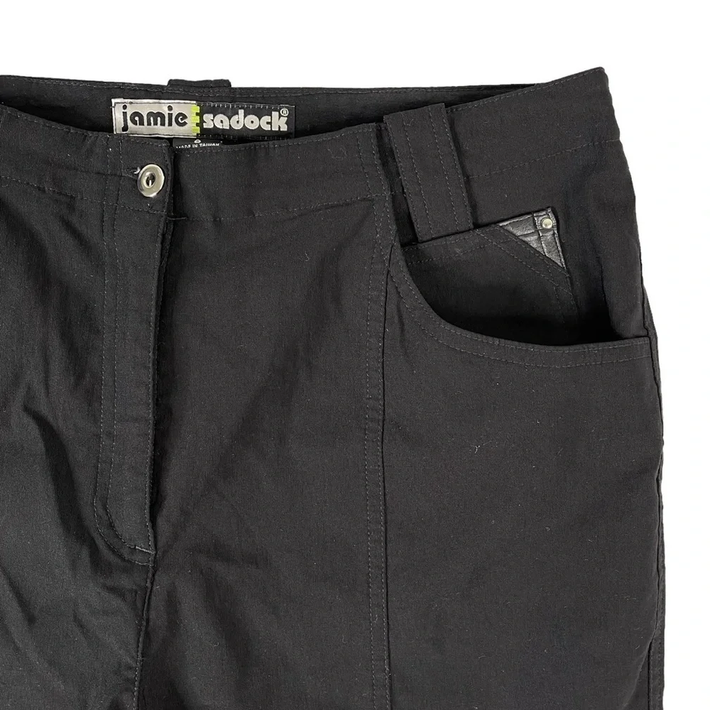 Jamie Sadock Capri Pant 8 Black Cropped Pant Golf Pickleball Hiking Performance